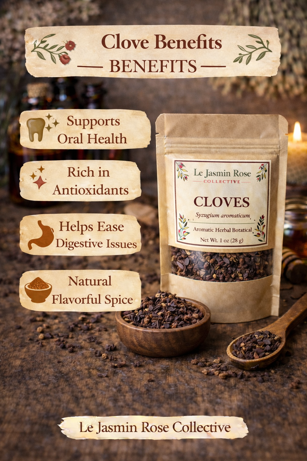 Cloves – Whole Clove Spice | Aromatic Culinary & Herbal Botanical | 1 oz