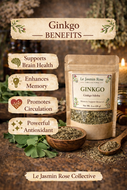 Ginkgo Leaf – Dried Ginkgo Biloba Leaf | Traditional Herbal Wellness Botanical | 1 oz