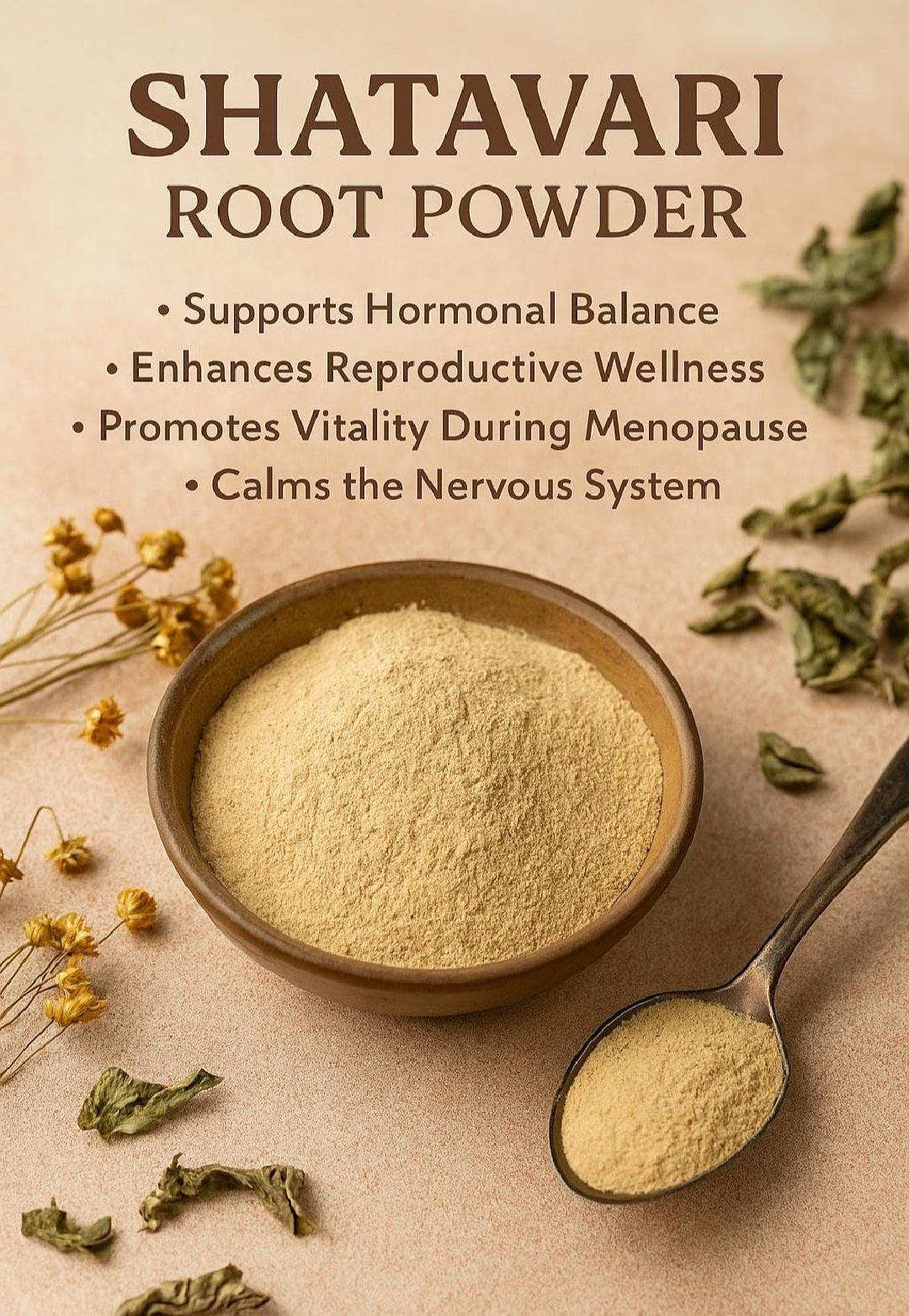 Shatavari Root Powder –Ayurvedic Herb for Women’s Hormone Balance & Vitality