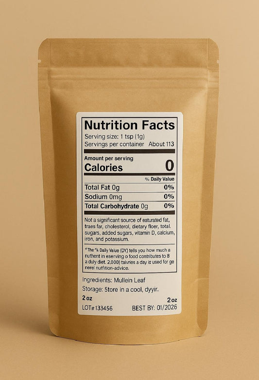 Dried Mullein Leaf –Natural Herbal Tea for Respiratory Wellness & Lung Support