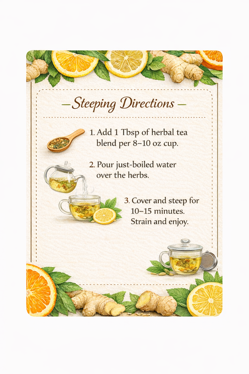 CitraEase Herbal Tea | Caffeine-Free Ginger Lemon Orange Blend