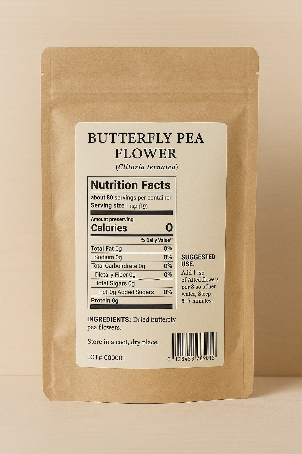 Dried Butterfly Pea Flower (Clitoria ternatea) – Vibrant Blue Herbal Tea for Mood & Beauty