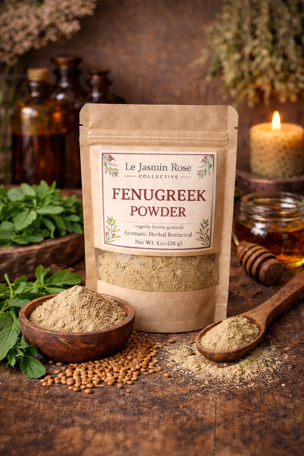 Fenugreek Seed Powder – Ground Fenugreek Seed | Aromatic Herbal Botanical | 1 oz