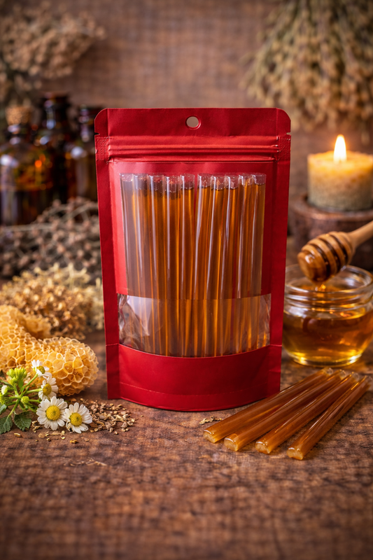 Honey Sticks – Raw Honey Stick Bundle | Natural Sweetener for Tea | 10 Pack